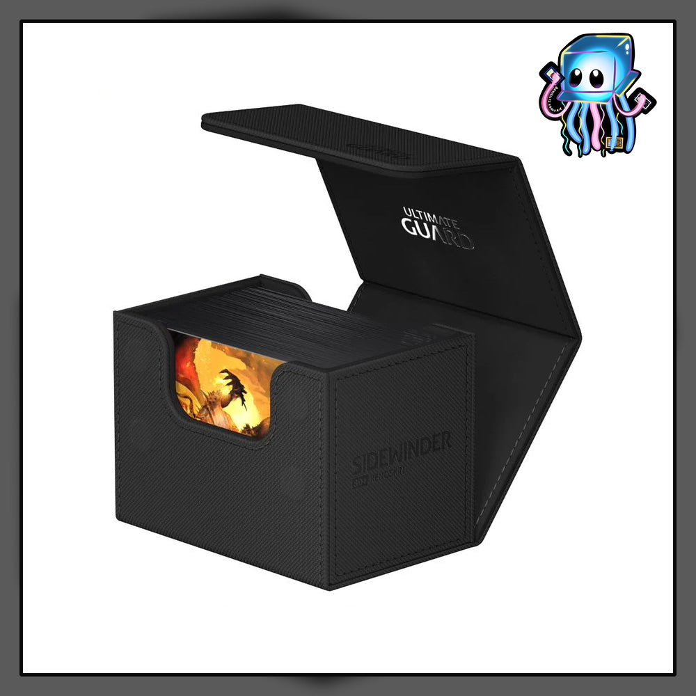 Black 80+ Sidewinder Monocolor Deck Case Ultimate Guard