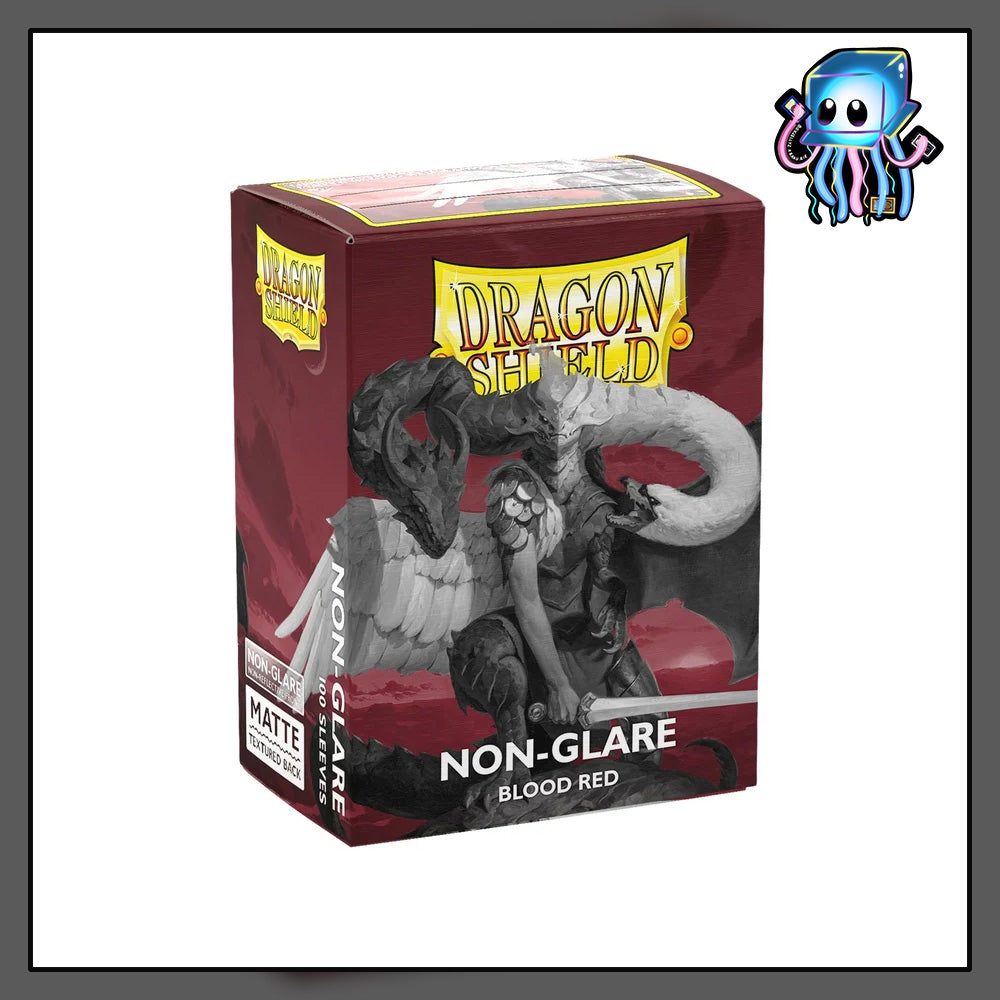 Blood Red Non-Glare Dragon Shield 100ct Standard Sized Sleeves