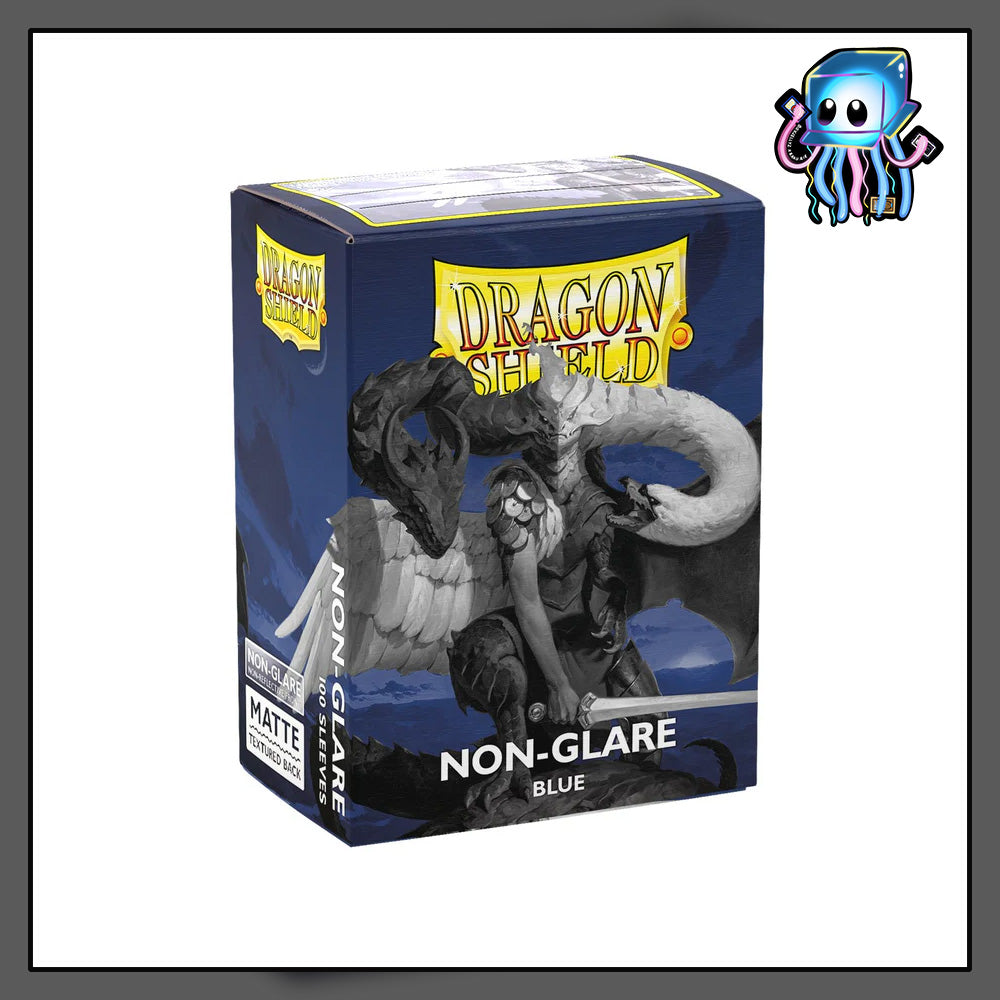 Blue Non-Glare Dragon Shield 100ct Standard Sized Sleeves