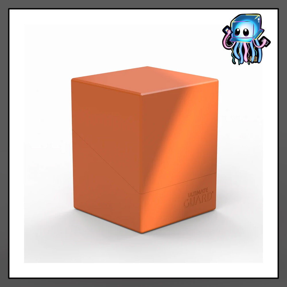 Orange Solid Boulder 100+ Deck Box Ultimate Guard