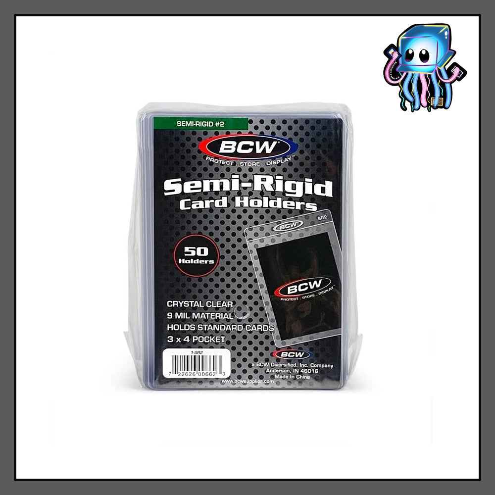 200ct Semi Rigid Card Holder #2 BCW 9 Mil