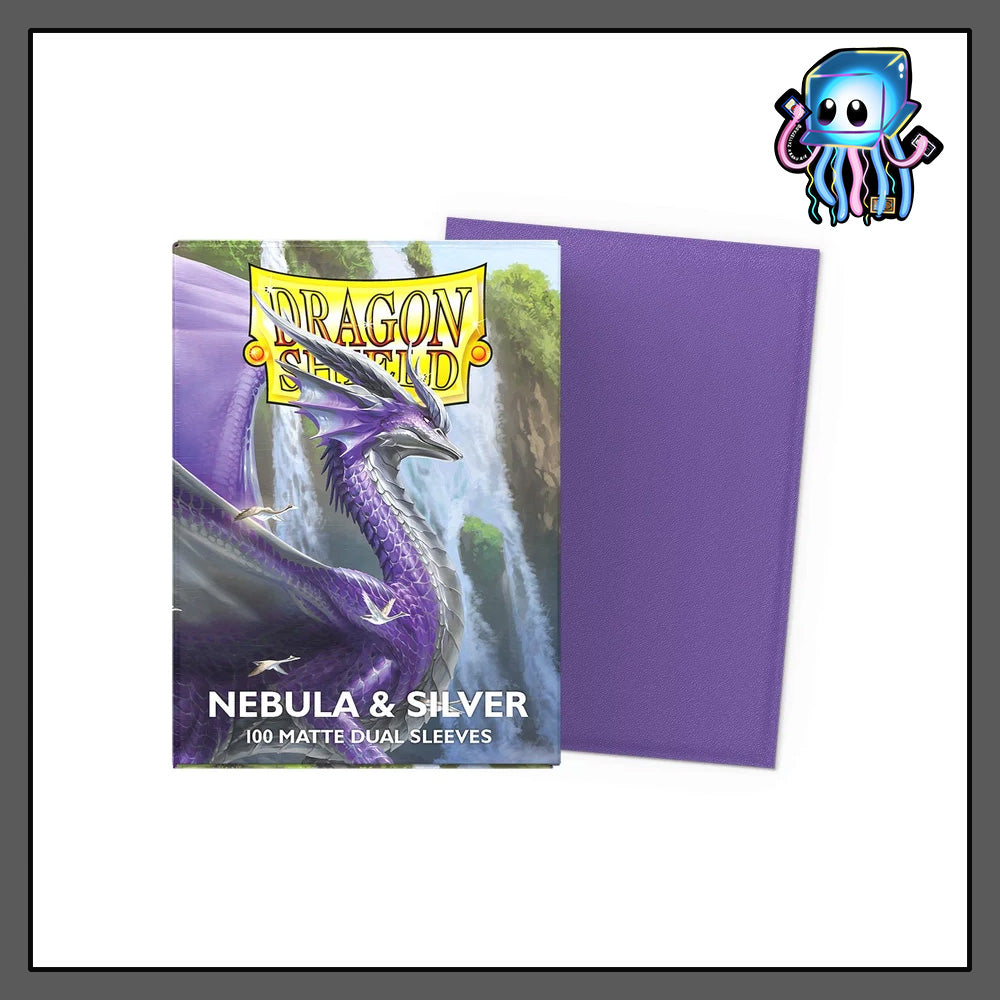 Nebula & Silver Dual Matte Dragon Shield 100ct Standard Sized Sleeves