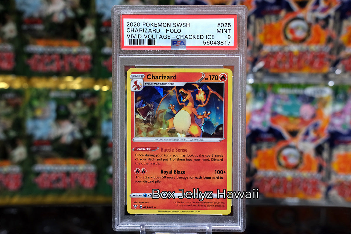 Charizard Cracked Ice Foiling Vivid Voltage PSA 9