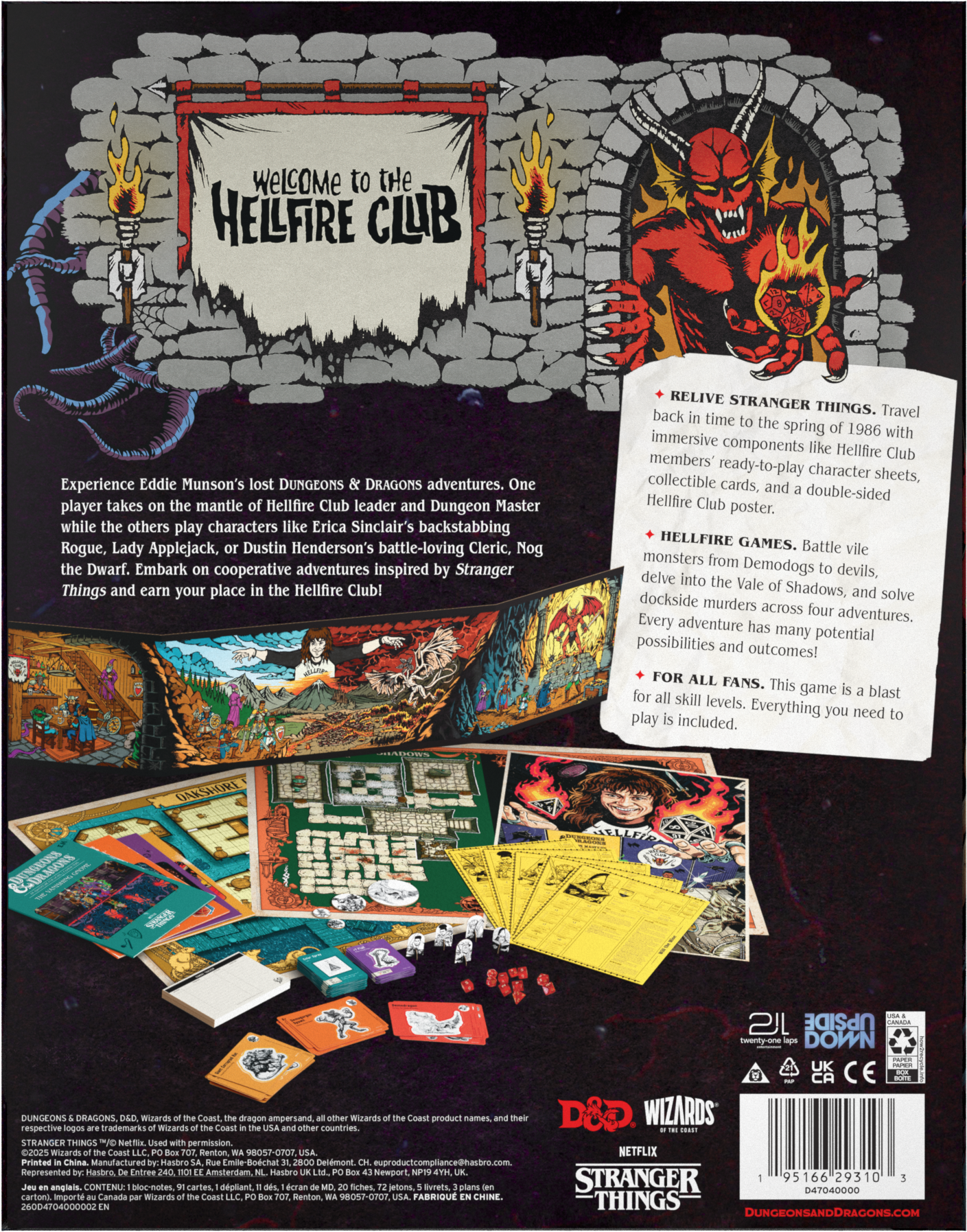 Stranger Things Welcome to the Hellfire Club Box Set D&D Dungeons and Dragons
