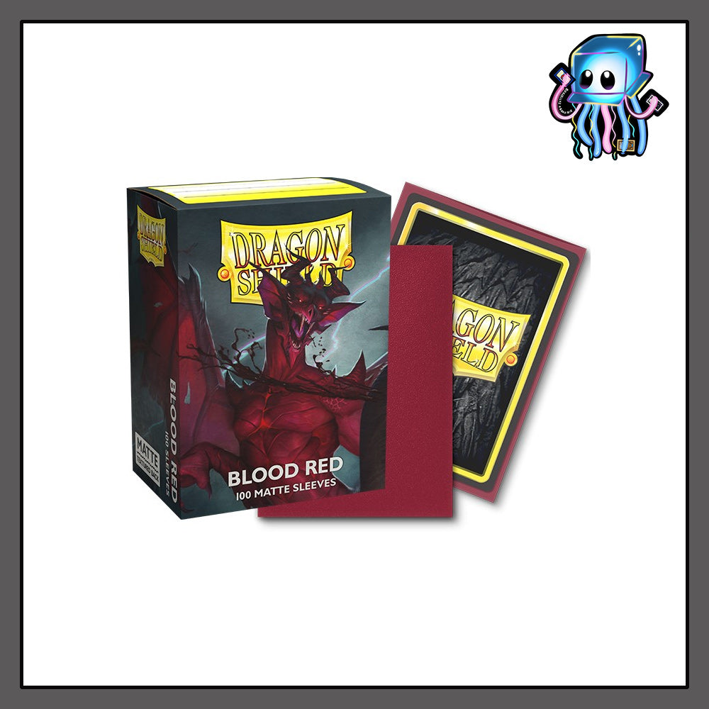 Blood Red Matte Dragon Shield 100ct Standard Sized Sleeves