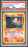 Blaine's Moltres 1st Edition Gym Heroes PSA 4