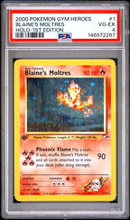 Blaine's Moltres 1st Edition Gym Heroes PSA 4